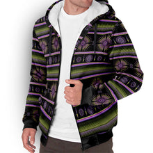 Load image into Gallery viewer, Evening Feather Wheel Sherpa Hoodie
