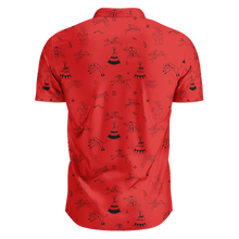 Load image into Gallery viewer, Ledger Dables Red Hawaiian-Style Button Up Shirt
