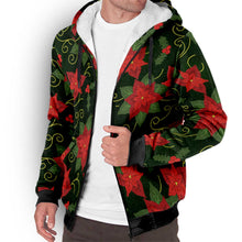 Load image into Gallery viewer, Poinsetta Parade Sherpa Hoodie
