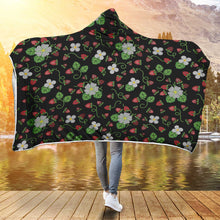 Load image into Gallery viewer, Strawberry Dreams Midnight Hooded Blanket
