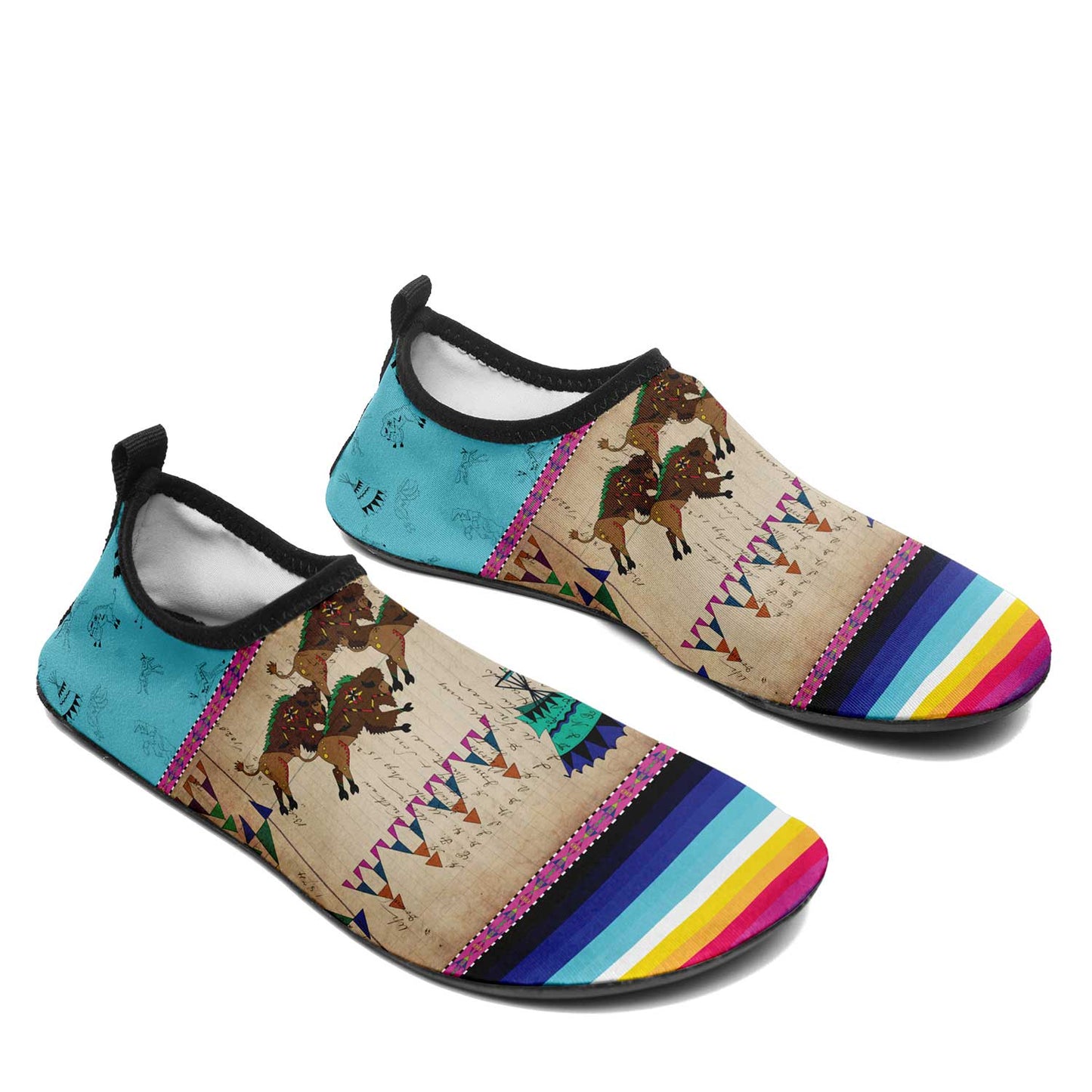 Buffalos Running Sky Kid's Sockamoccs