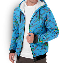 Load image into Gallery viewer, Willow Bee Saphire Sherpa Hoodie
