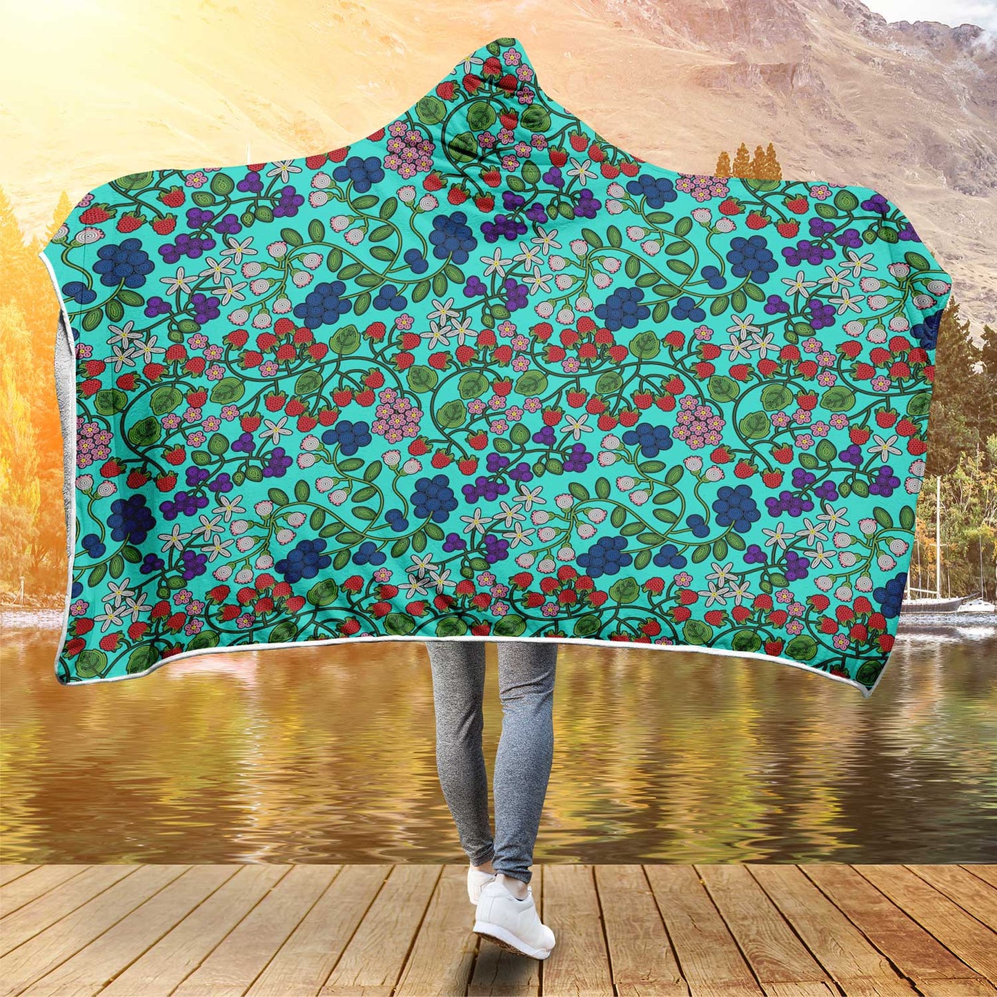 Takwakin Harvest Turquoise Hooded Blanket