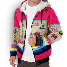 Load image into Gallery viewer, Bear Ledger Berry Sherpa Hoodie
