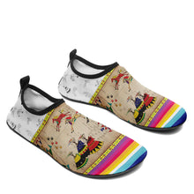 Load image into Gallery viewer, Horses Running White Clay Kid&#39;s Sockamoccs Slip On Shoes
