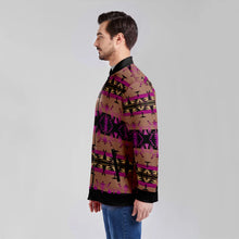 Load image into Gallery viewer, Between the Mountains Berry Zippered Collared Lightweight Jacket
