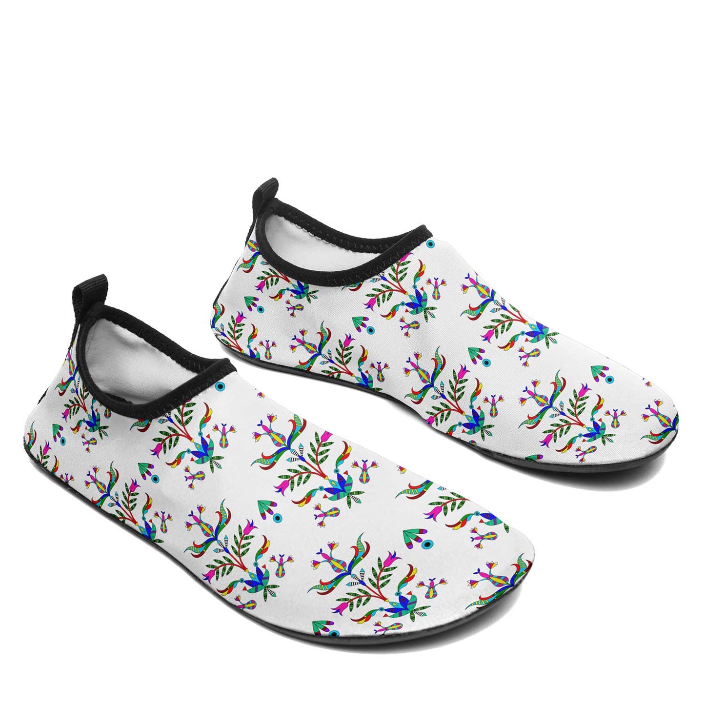 Dakota Damask White Kid's Sockamoccs
