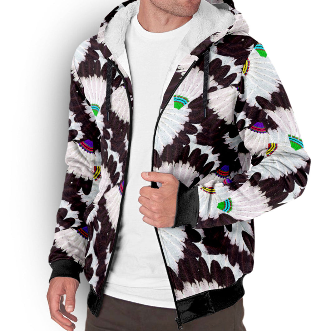 Eagle Feather Fans Sherpa Hoodie