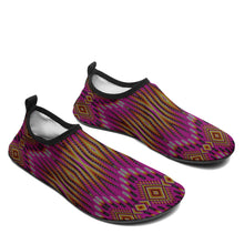 Load image into Gallery viewer, Fire Feather Pink Kid&#39;s Sockamoccs Slip On Shoes
