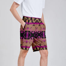 Load image into Gallery viewer, Between the Mountains Berry Athletic Shorts with Pockets
