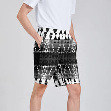 Load image into Gallery viewer, Writing on Stone Black and White Athletic Shorts with Pockets
