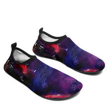 Load image into Gallery viewer, Animal Ancestors 3 Blue Pink Swirl Kid&#39;s Sockamoccs Slip On Shoes
