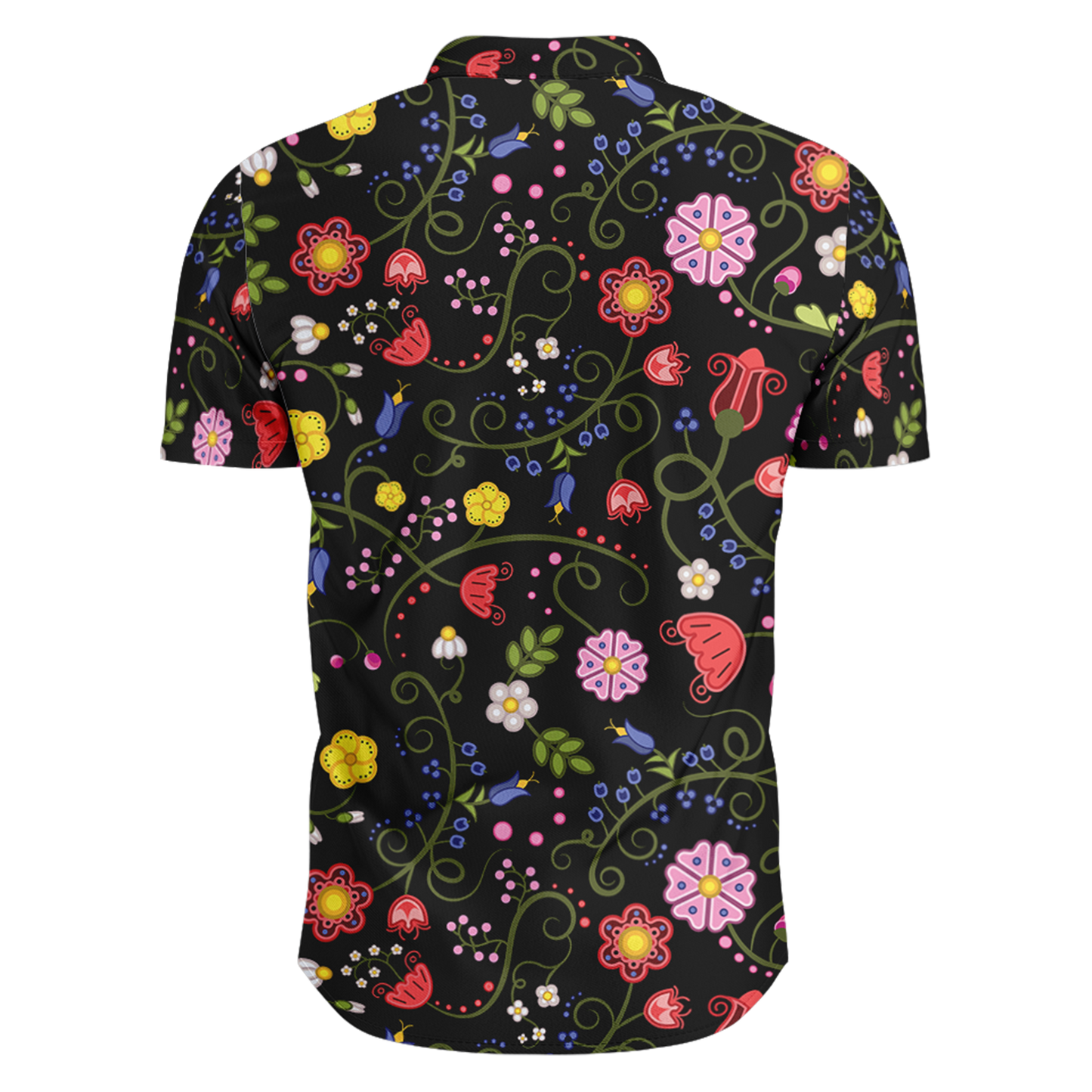 Nipin Blossom Midnight Hawaiian-Style Button Up Shirt