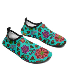 Load image into Gallery viewer, Berry Pop Turquoise Kid&#39;s Sockamoccs Slip On Shoes
