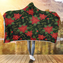 Load image into Gallery viewer, Poinsetta Parade Hooded Blanket
