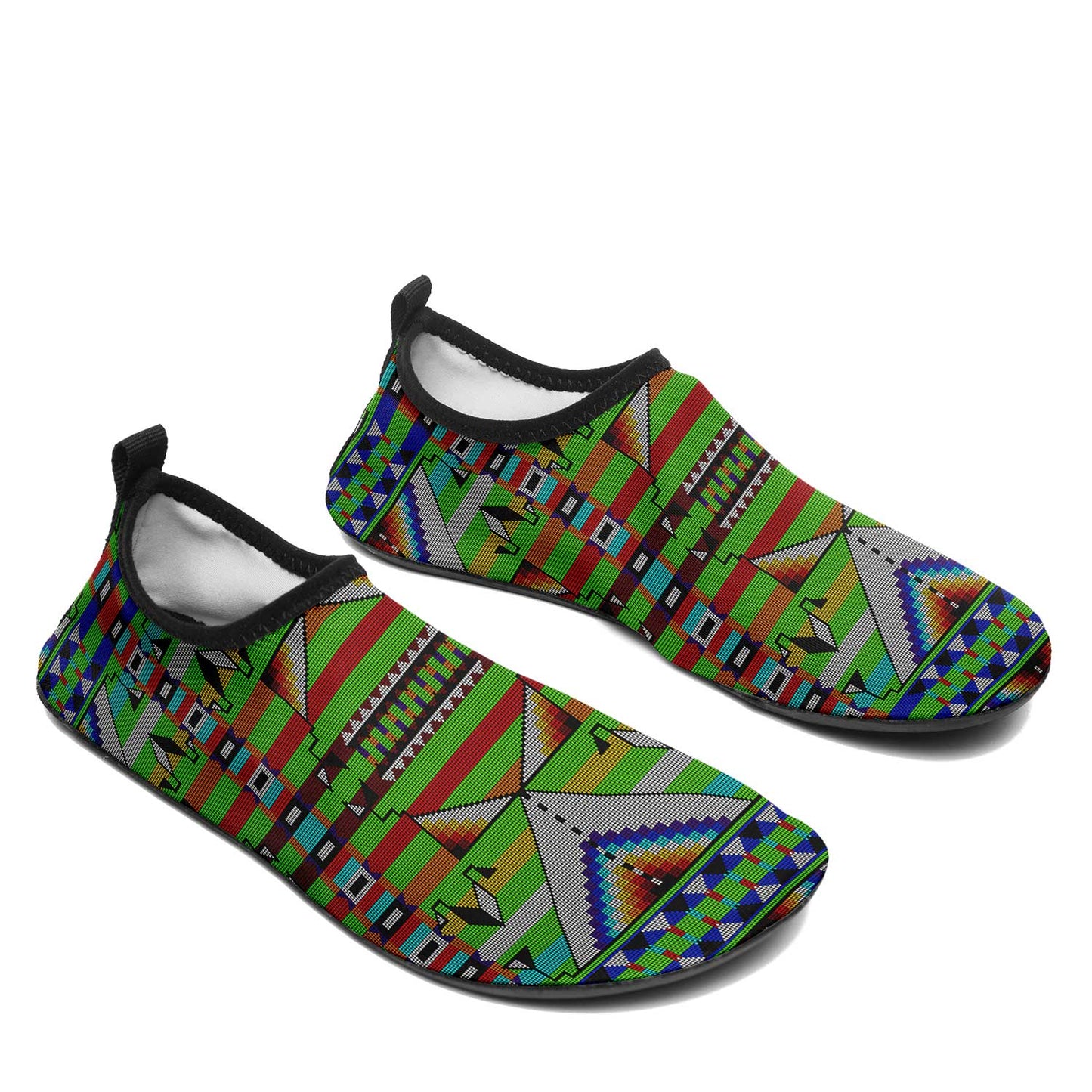 Medicine Blessing Lime Green Kid's Sockamoccs Slip On Shoes