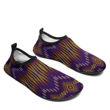 Load image into Gallery viewer, Fire Feather Purple Kid&#39;s Sockamoccs Slip On Shoes
