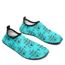 Load image into Gallery viewer, Dakota Damask Turquoise Kid&#39;s Sockamoccs Slip On Shoes
