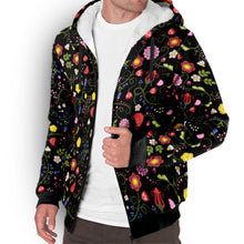 Load image into Gallery viewer, Nipin Blossom Midnight Sherpa Hoodie
