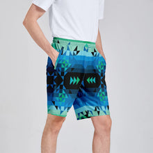 Load image into Gallery viewer, Green Star Athletic Shorts with Pockets
