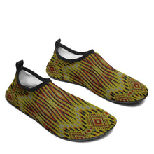 Load image into Gallery viewer, Fire Feather Yellow Kid&#39;s Sockamoccs Slip On Shoes
