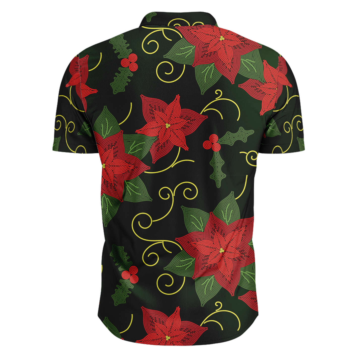 Poinsetta Parade Hawaiian-Style Button Up Shirt