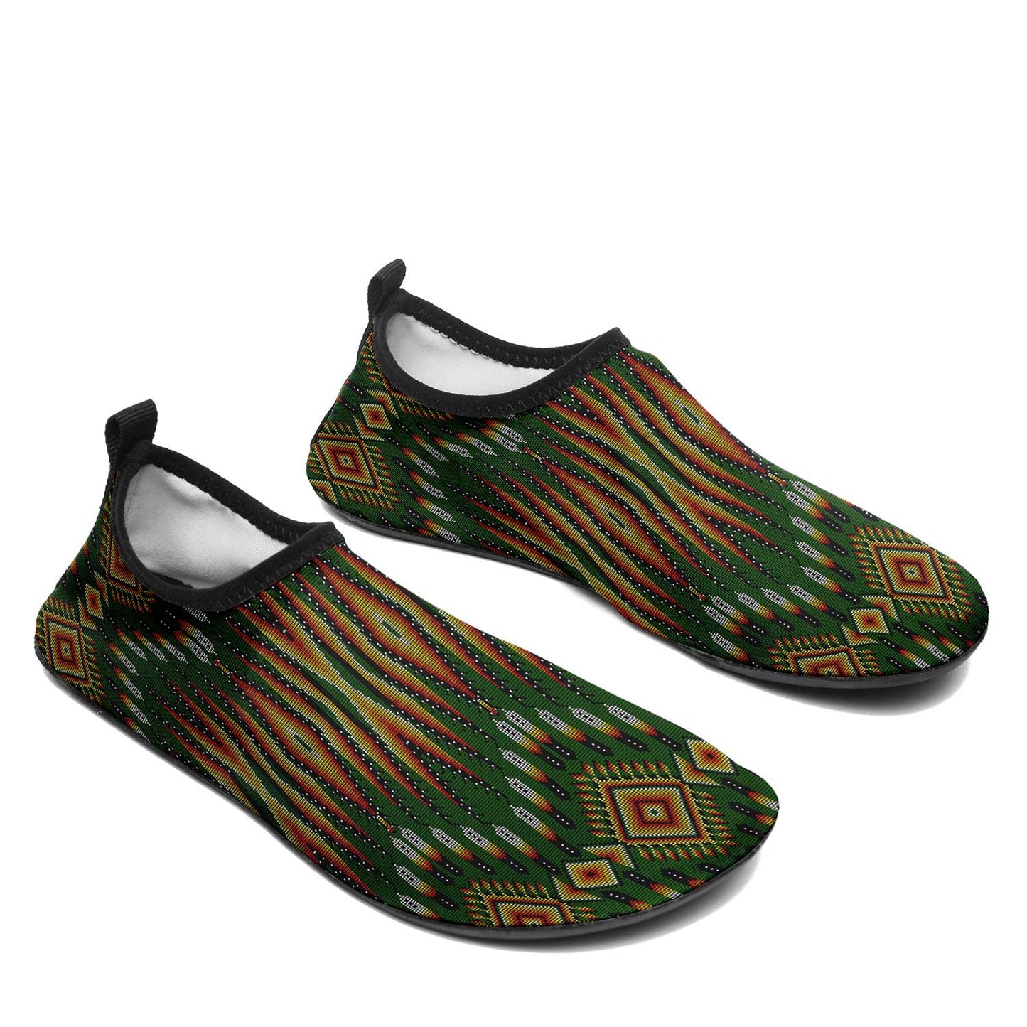 Fire Feather Green Kid's Sockamoccs