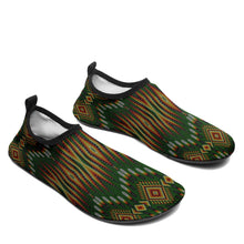 Load image into Gallery viewer, Fire Feather Green Kid&#39;s Sockamoccs Slip On Shoes
