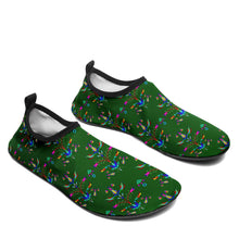 Load image into Gallery viewer, Dakota Damask Green Kid&#39;s Sockamoccs Slip On Shoes
