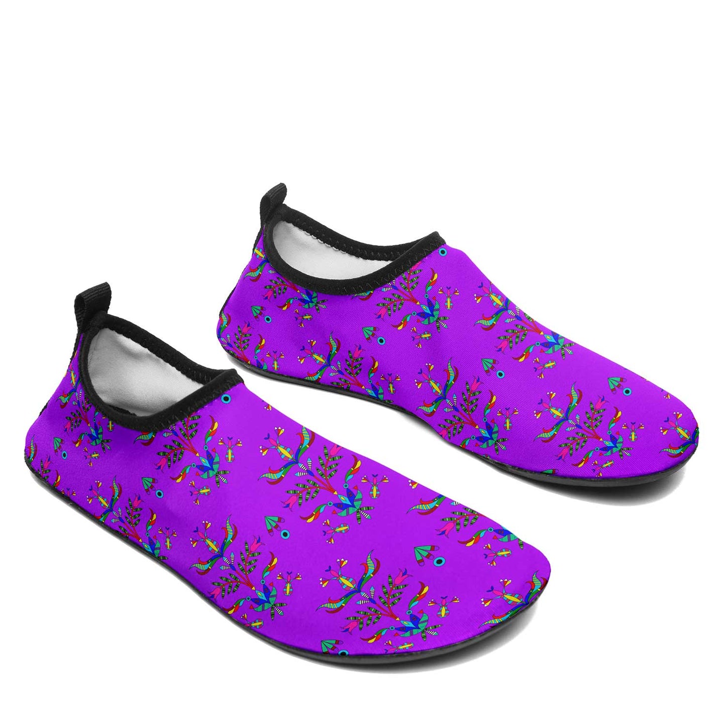 Dakota Damask Purple Kid's Sockamoccs