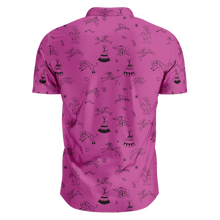 Load image into Gallery viewer, Ledger Dables Magenta Hawaiian-Style Button Up Shirt
