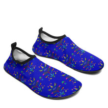 Load image into Gallery viewer, Dakota Damask Blue Kid&#39;s Sockamoccs Slip On Shoes
