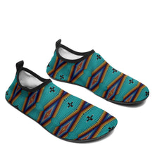 Load image into Gallery viewer, Diamond in the Bluff Turquoise Sockamoccs
