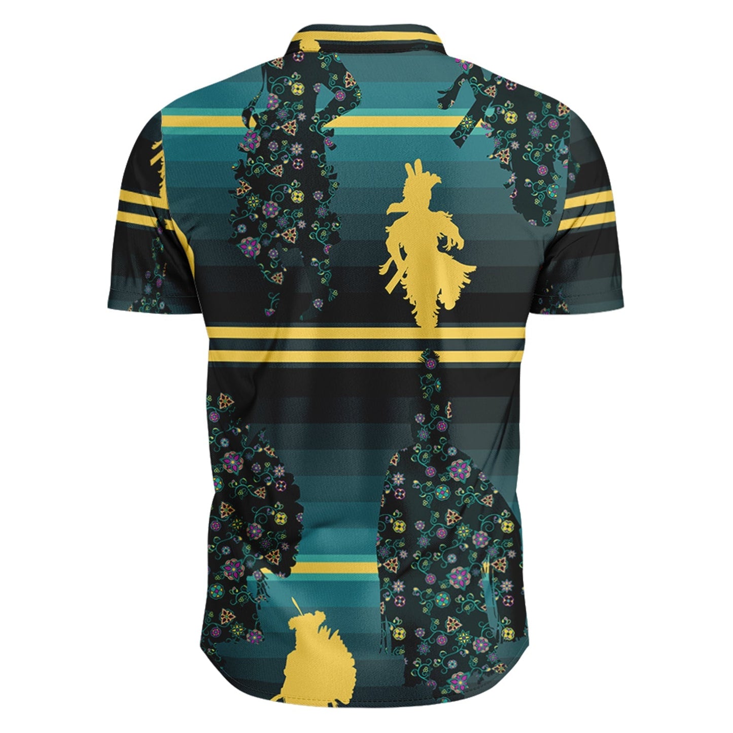 Dancers Inspire Green Short Sleeve Button Up