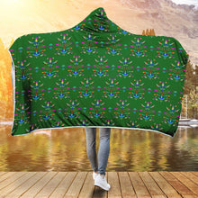 Load image into Gallery viewer, Dakota Damask Green Hooded Blanket
