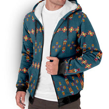 Load image into Gallery viewer, Four Directions Lodges Ocean Sherpa Hoodie
