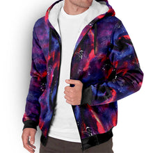 Load image into Gallery viewer, Animal Ancestors 3 Blue Pink Swirl Sherpa Hoodie
