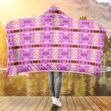 Load image into Gallery viewer, Gathering Earth Lilac Hooded Blanket
