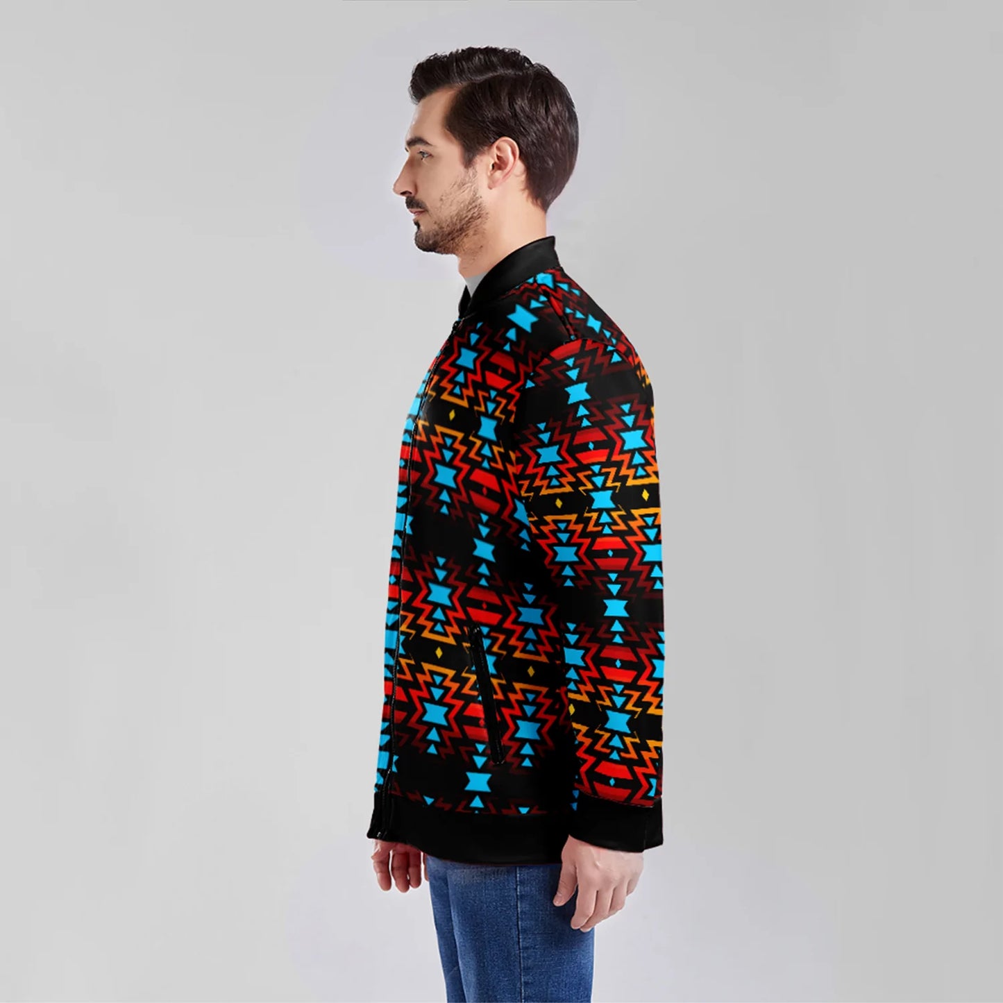 Black Fire and Sky Lightweight Jacket