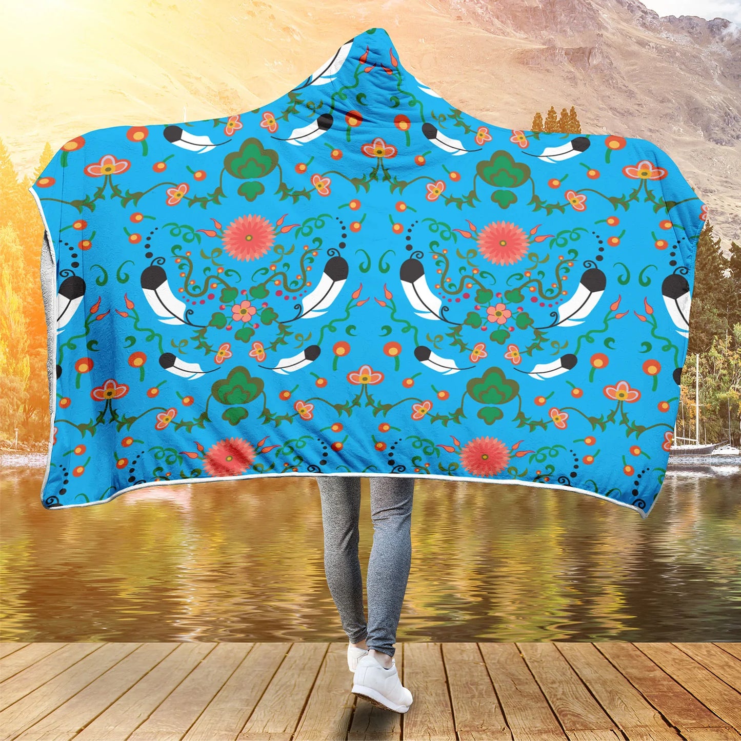 New Growth Bright Sky Hooded Blanket