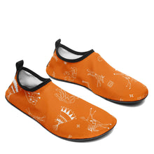 Load image into Gallery viewer, Ledger Dabbles Orange Kid&#39;s Sockamoccs Slip On Shoes
