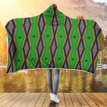 Load image into Gallery viewer, Diamond in the Bluff Lime Hooded Blanket
