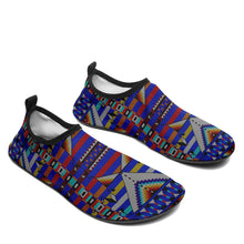 Load image into Gallery viewer, Medicine Blessing Blue Kid&#39;s Sockamoccs Slip On Shoes
