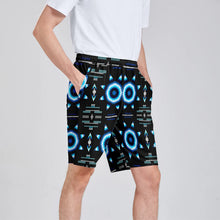 Load image into Gallery viewer, Rising Star Wolf Moon Athletic Shorts with Pockets
