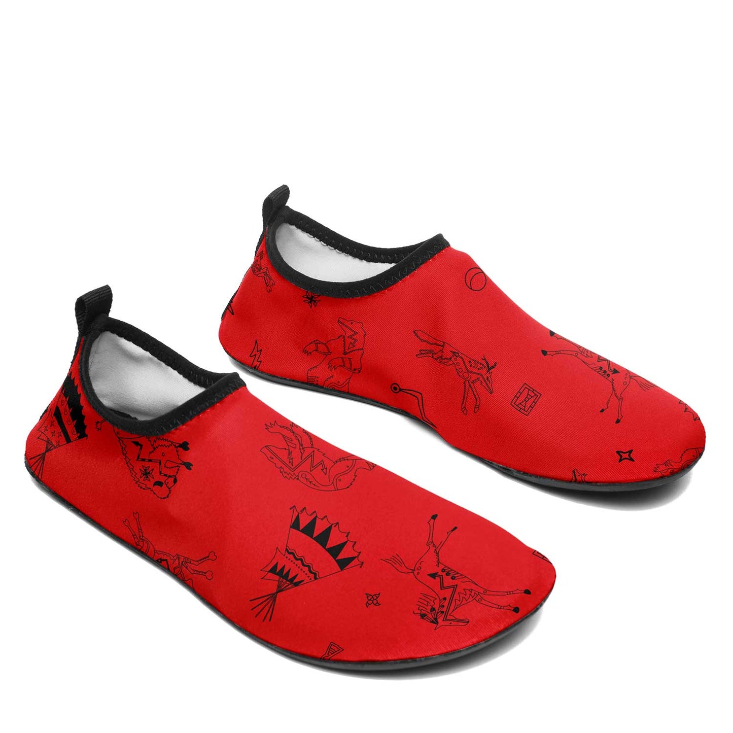 Ledger Dabbles Red Kid's Sockamoccs Slip On Shoes