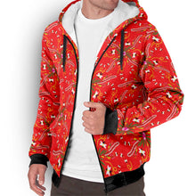 Load image into Gallery viewer, Willow Bee Cardinal Sherpa Hoodie
