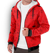 Load image into Gallery viewer, Ledger Dabbles Red Sherpa Hoodie
