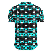 Load image into Gallery viewer, Black Fire Firefly Hawaiian-Style Button Up Shirt
