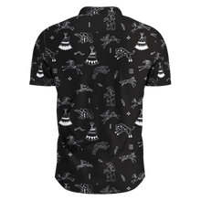 Load image into Gallery viewer, Ledger Dables Black Hawaiian-Style Button Up Shirt
