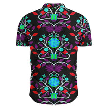 Load image into Gallery viewer, Floral Beadwork Four Clans Hawaiian-Style Button Up Shirt
